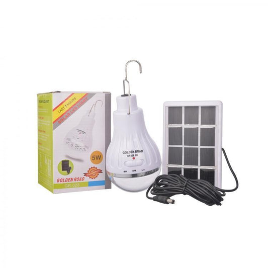 Bombillo Con Panel Solar Golden Road. Ref. GR-028