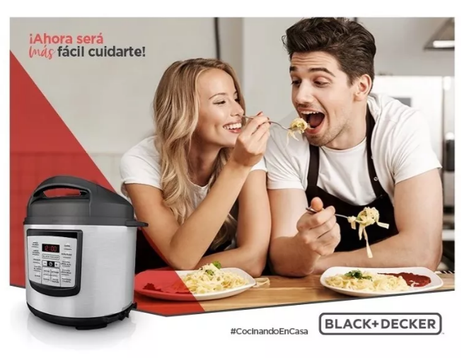 Olla de presión digital Multifuncional Black+decker de 6lt.