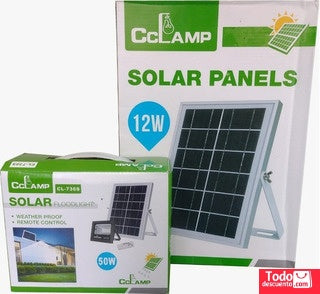 Reflector Led 50w Solar Luz Blanca con Control Cclamp Ref. CL-730s