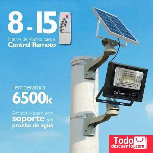 Reflector Led 50w Solar Luz Blanca con Control Cclamp Ref. CL-730s