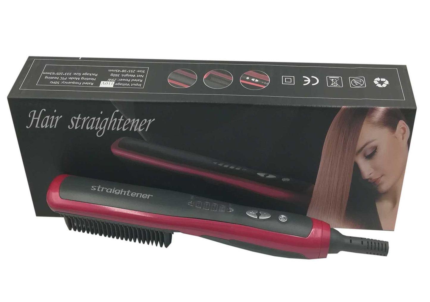 Plancha Cepillo Hair Straightener Hqt-908