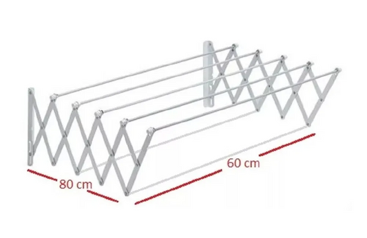 Tendedero De Ropa Plegable Aluminio M7-60 80x60cm