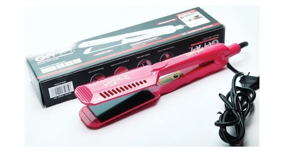 Plancha Para Cabello Ancha Progemei Ref. Gm2927