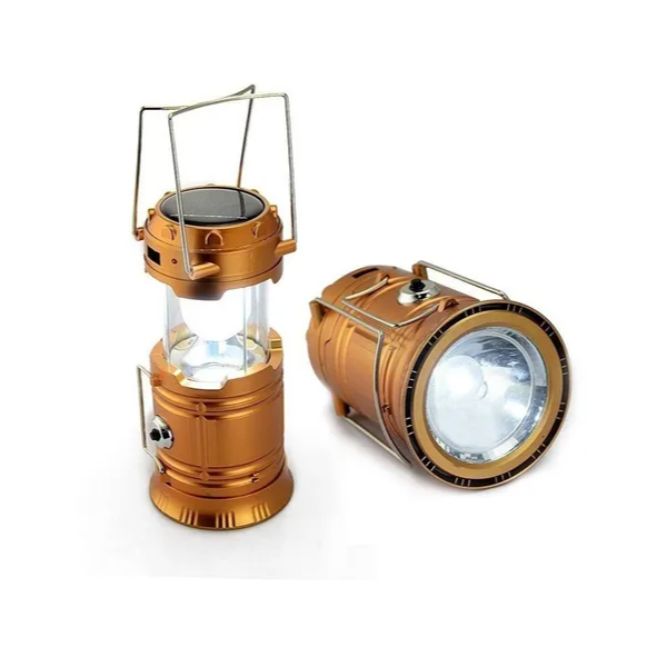 Lampara Linterna Recargable Corriente, Luz Solar 13cm Camping