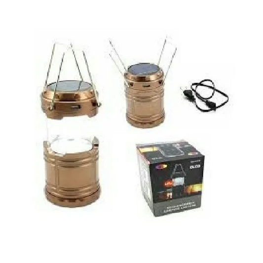 Lampara Linterna Recargable Corriente, Luz Solar 13cm Camping