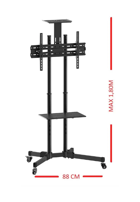 Soporte Piso Pedestal TV Con Estante Mesa 32" a 60" Ref.Yd-1500