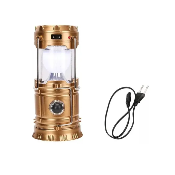 Lampara Linterna Recargable Corriente, Luz Solar 13cm Camping
