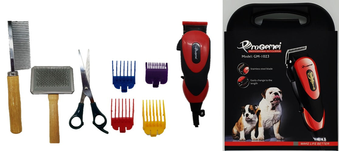Kit Peluquera Para Mascotas Gemei Gm-1023, Afeitadora Canina