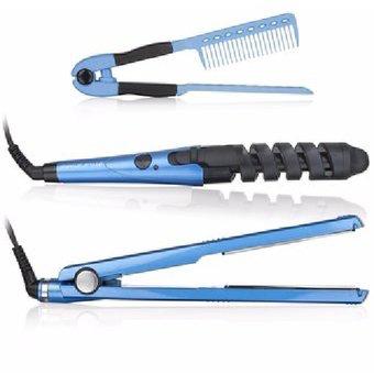 Plancha Nano Titanium en Combo (Plancha, Rizador y Peine)