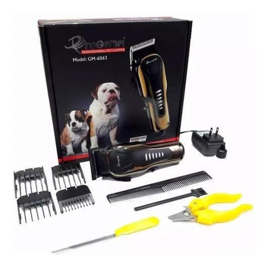 Kit Máquina Peluquera Recargable Para Mascotas. Ref. GM6063