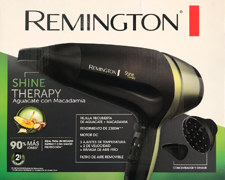 Secador Cabello Remington Macadamia Aguacate Shine Therapy