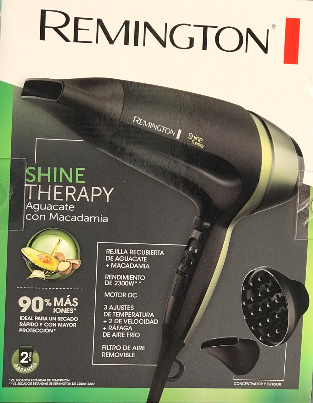 Secador Cabello Remington Macadamia Aguacate Shine Therapy