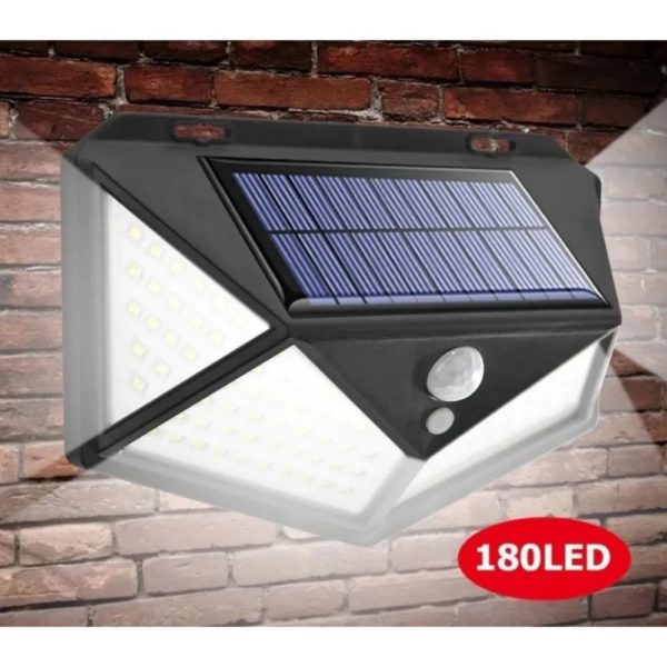 Lampara Solar con180 Luces Led y Sensor De Movimiento