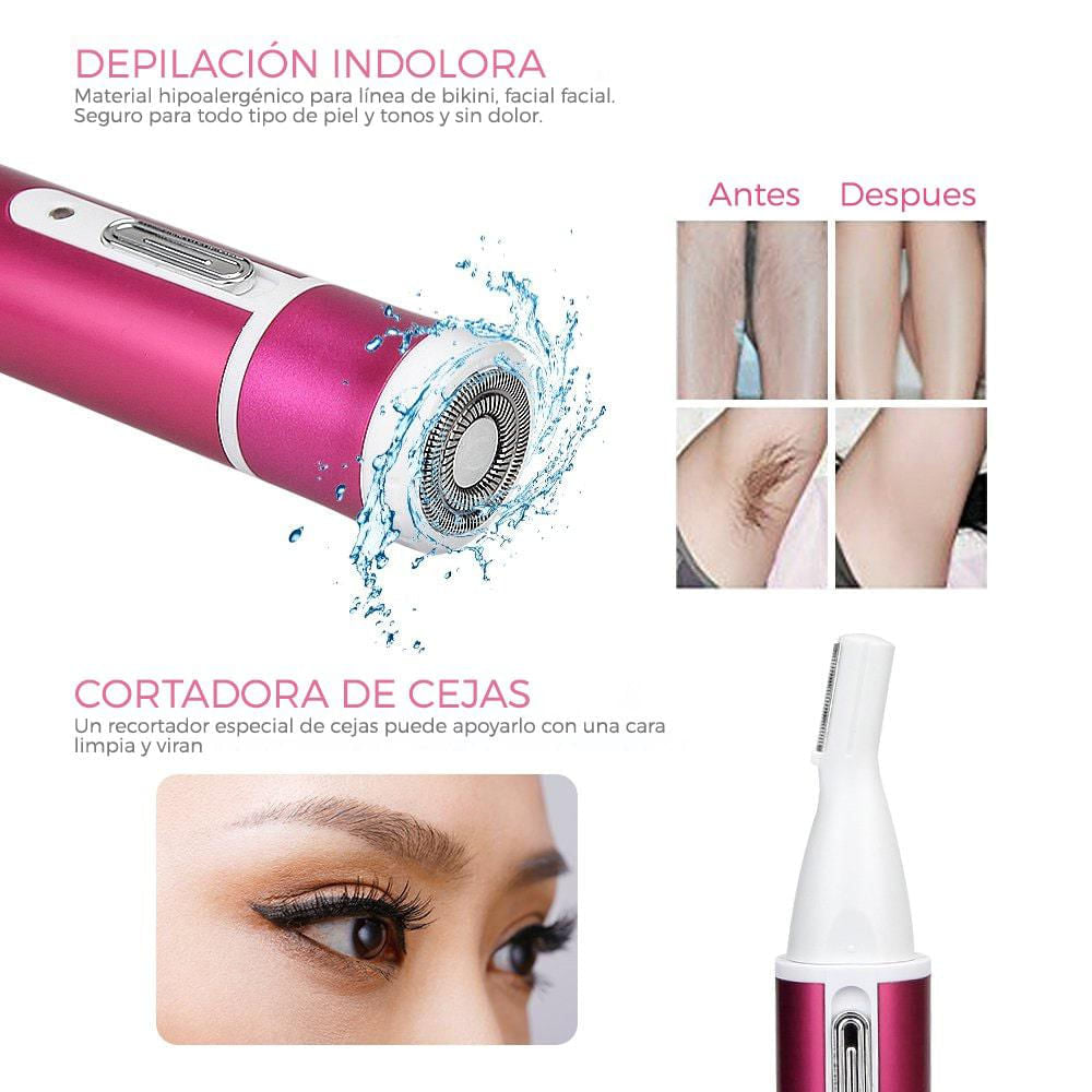 Maquina Depiladora Shinon Recargable 4 En 1