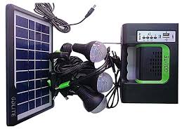 Panel Kit Solar Con Radio, Bombillos y Cargador  GDLITE-10