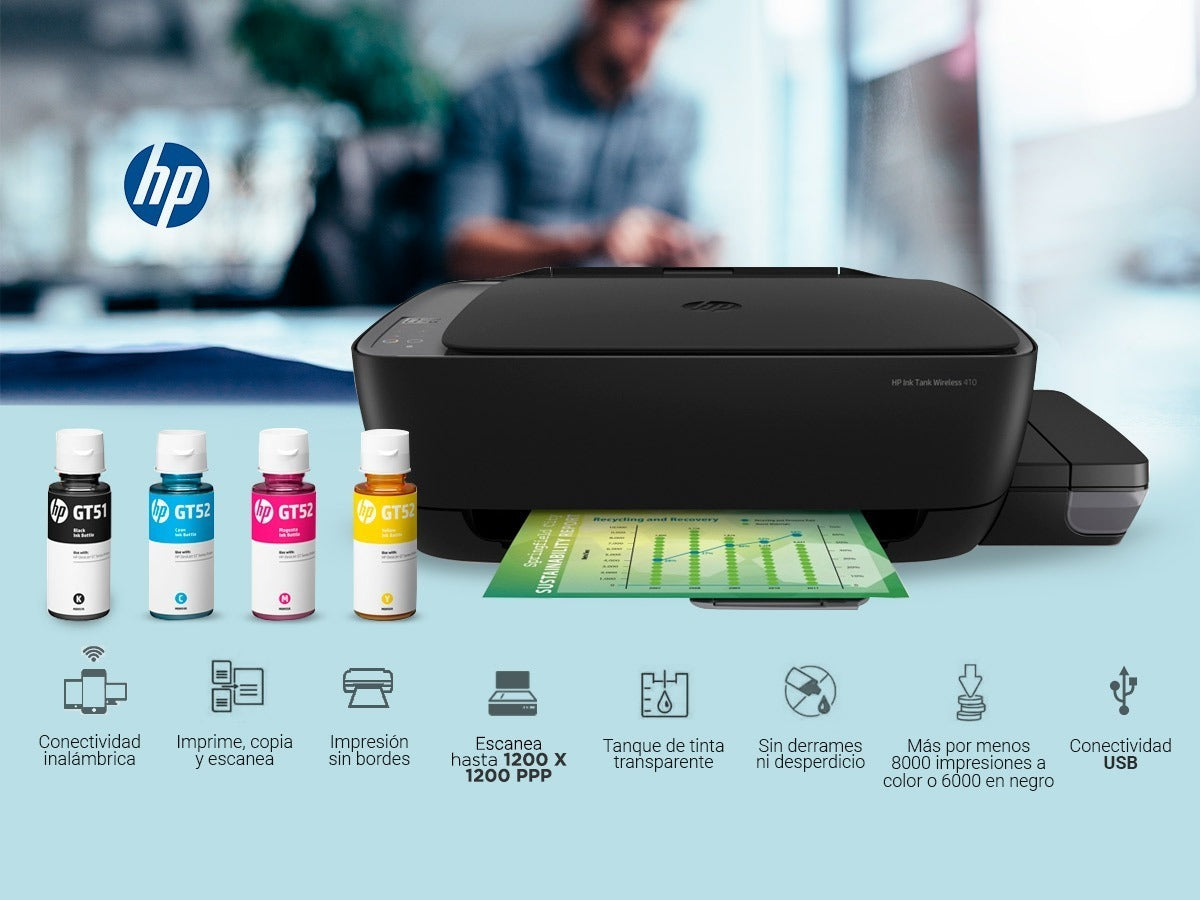 Impresora Multifuncional HP Ink Tank Wireless 410