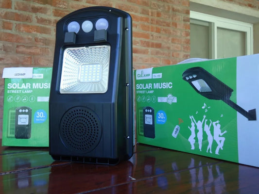 Lámpara Exterior Solar Led, Sensor Luz, 30W